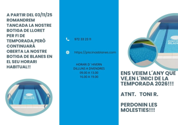 FI TEMPORADA BOTIGA LLORET!!!