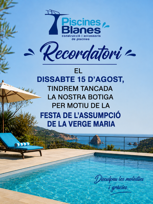 RECORDATORI 15 D´AGOST!!!