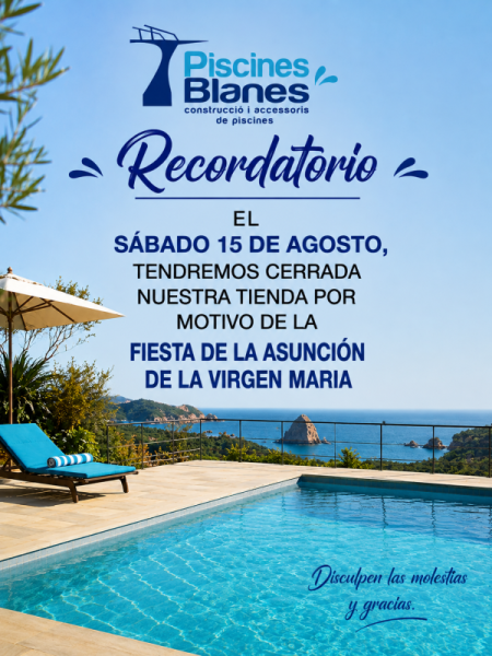 RECORDATORI 15 D´AGOST!!!