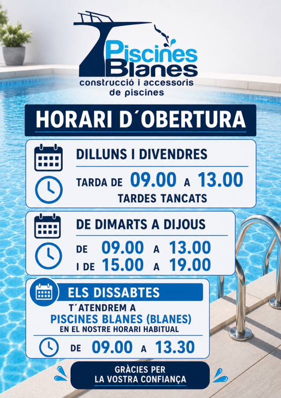 HORARI ESTIU 2026 BOTIGA LLORET