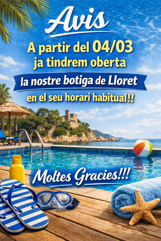 Tornem a obrir la Nostre Botiga de Lloret!!!