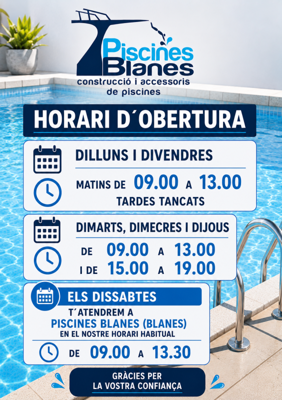 HORARI ESTIU 2026 BOTIGA LLORET